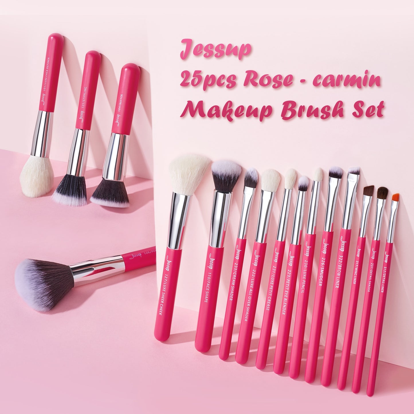 Ensemble de pinceaux de maquillage Jessup, 6- 25 pièces