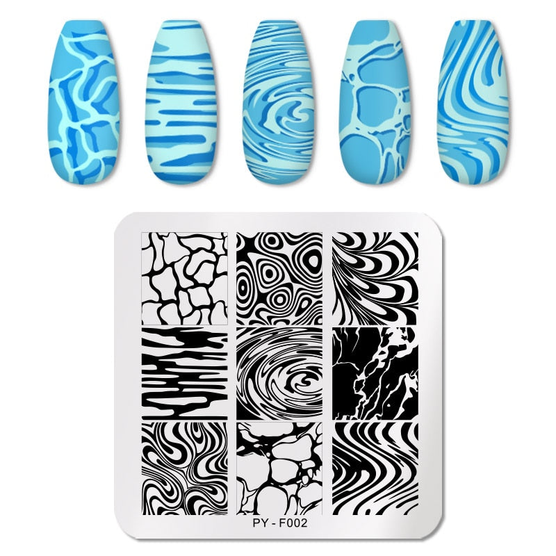 PICT YOU 12*6cm Nail Art Templates Stamping Plate Design Flower Animal Glass Temperature Lace Stamp Templates Plates Image