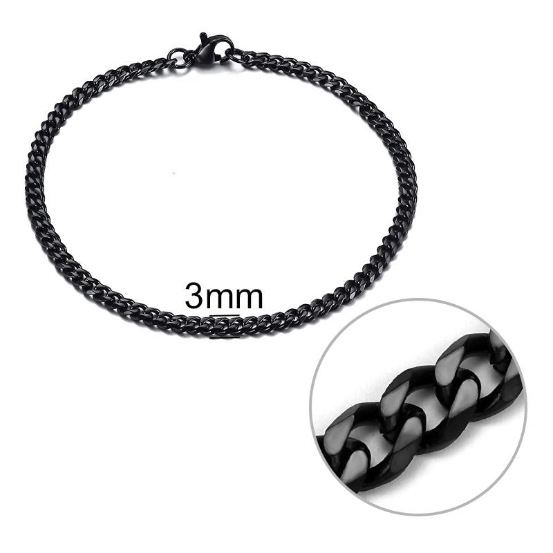 Jiayiqi 3-11 mm Men Chain Bracelet