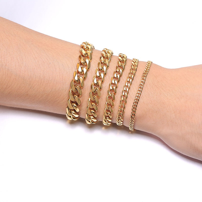 Curb Cuban Link Chain Bracelet