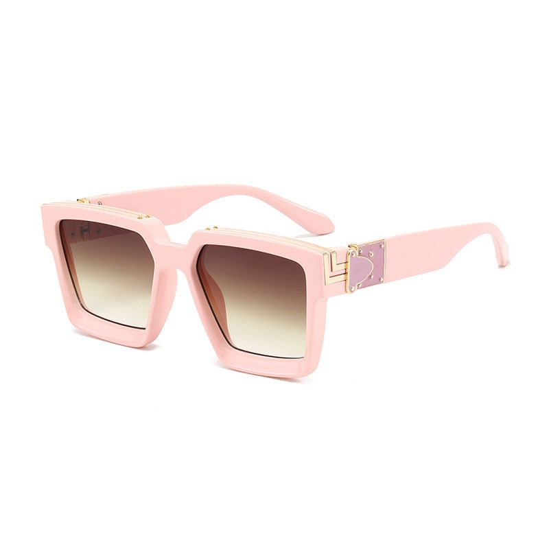 SHAUNA Retro Square Sunglasses