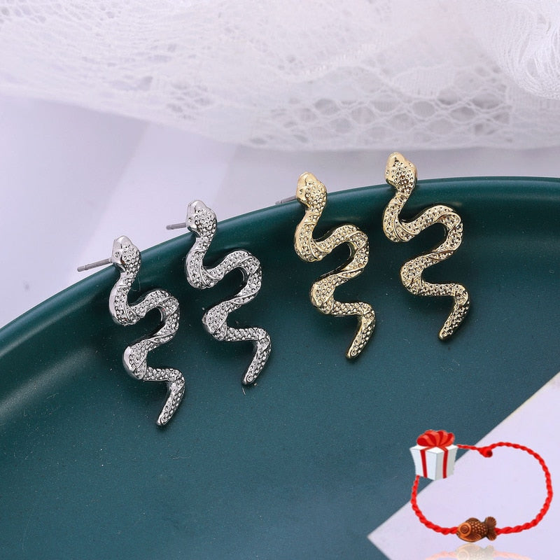 Funny Imitation Snake Earrings