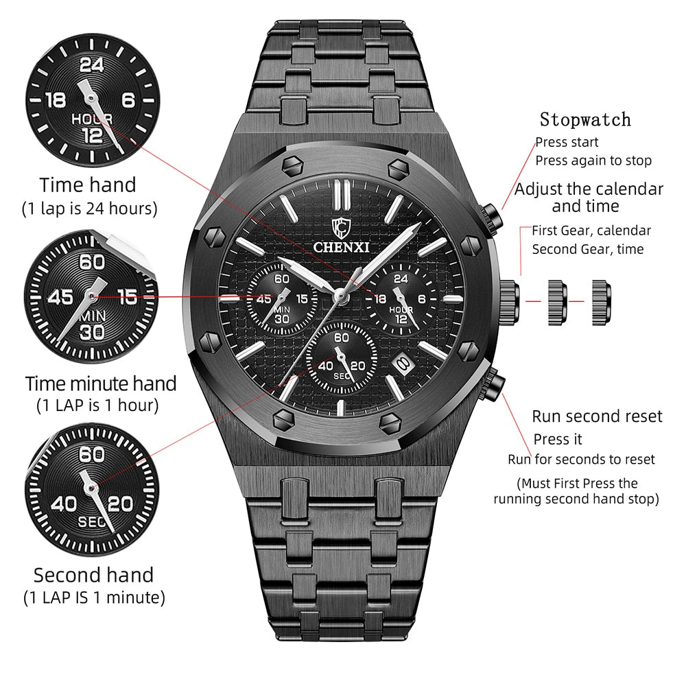 Montres pour hommes d'affaires de mode CHENXI