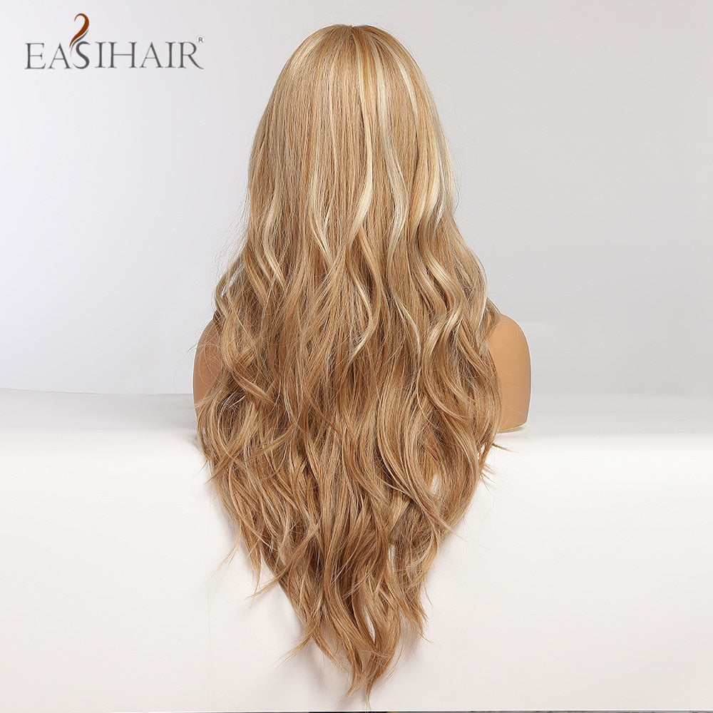 EASIHAIR Long Body Wave Light Brown Wigs