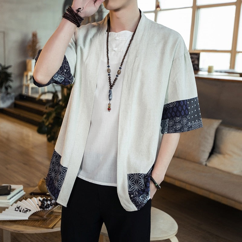 Japanese Men Cardigan Kimono