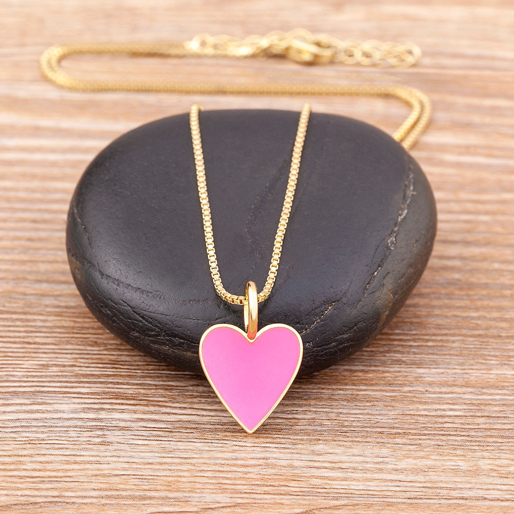 Collier Couple Coeur Romantique