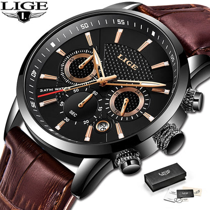 2022 New Mens Watches LIGE Top Brand