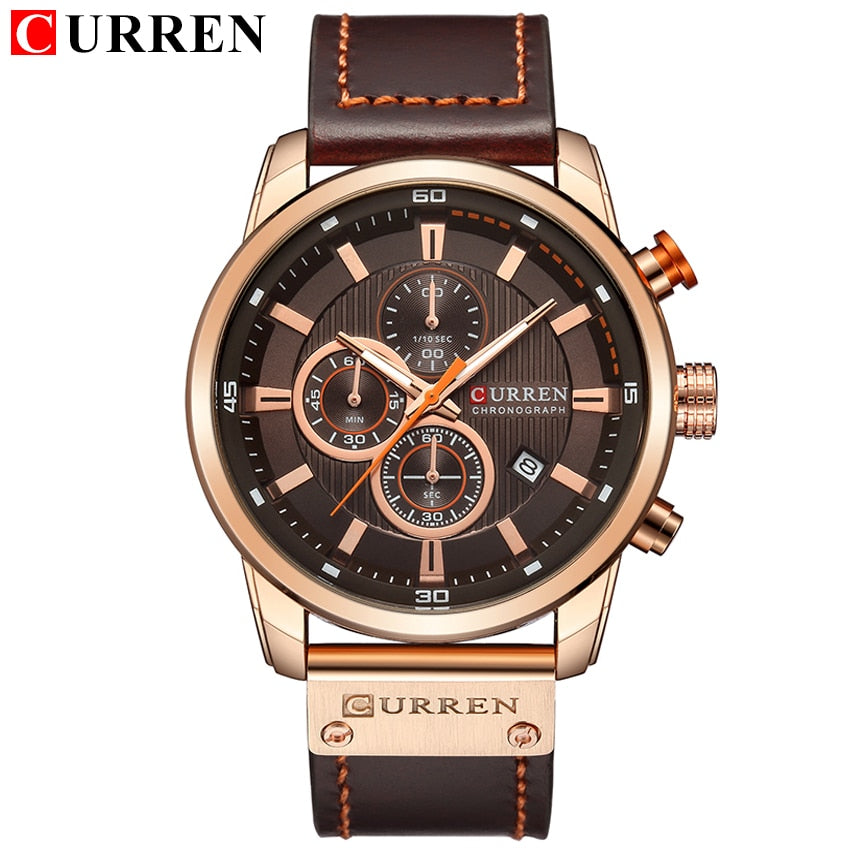 CURREN Mode Date Quartz Hommes