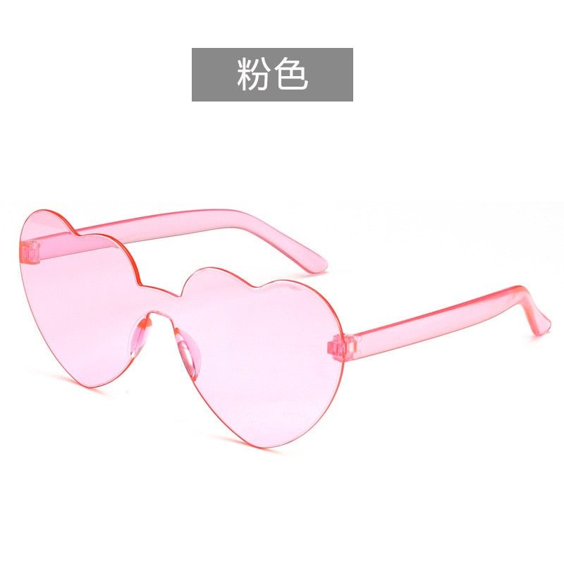 Lunettes de soleil en forme de cœur Candy