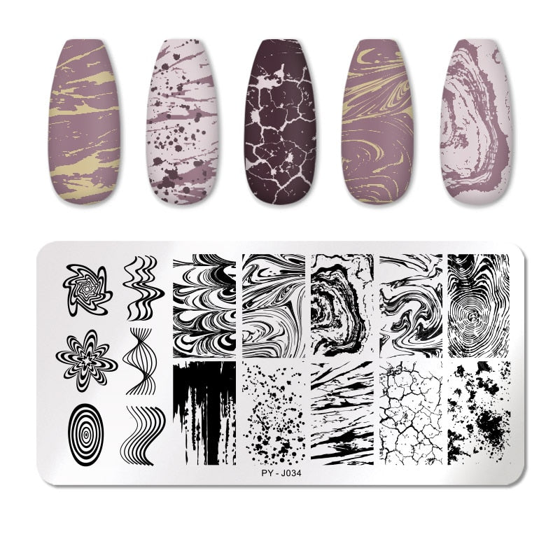 PICT YOU 12*6 cm Nail Art Modèles Estampage Plaque Conception Fleur Animal Verre Température Dentelle Timbre Modèles Plaques Image