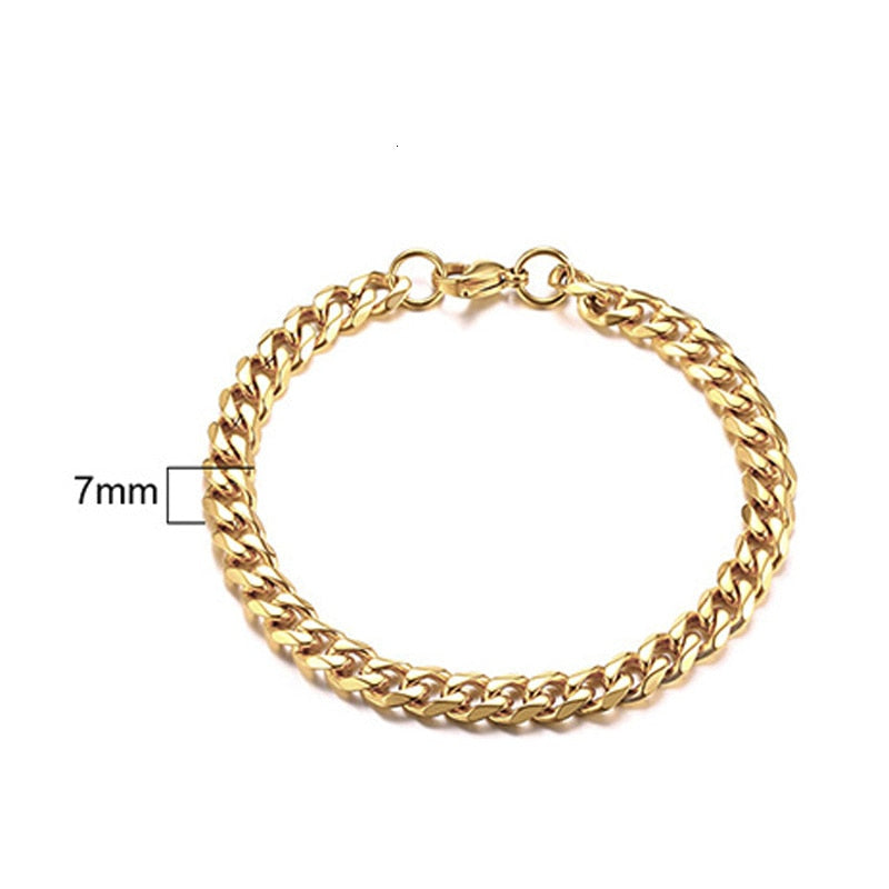 Curb Cuban Link Chain Bracelet