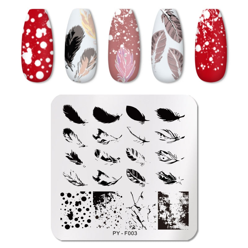 PICT YOU 12*6 cm Nail Art Modèles Estampage Plaque Conception Fleur Animal Verre Température Dentelle Timbre Modèles Plaques Image