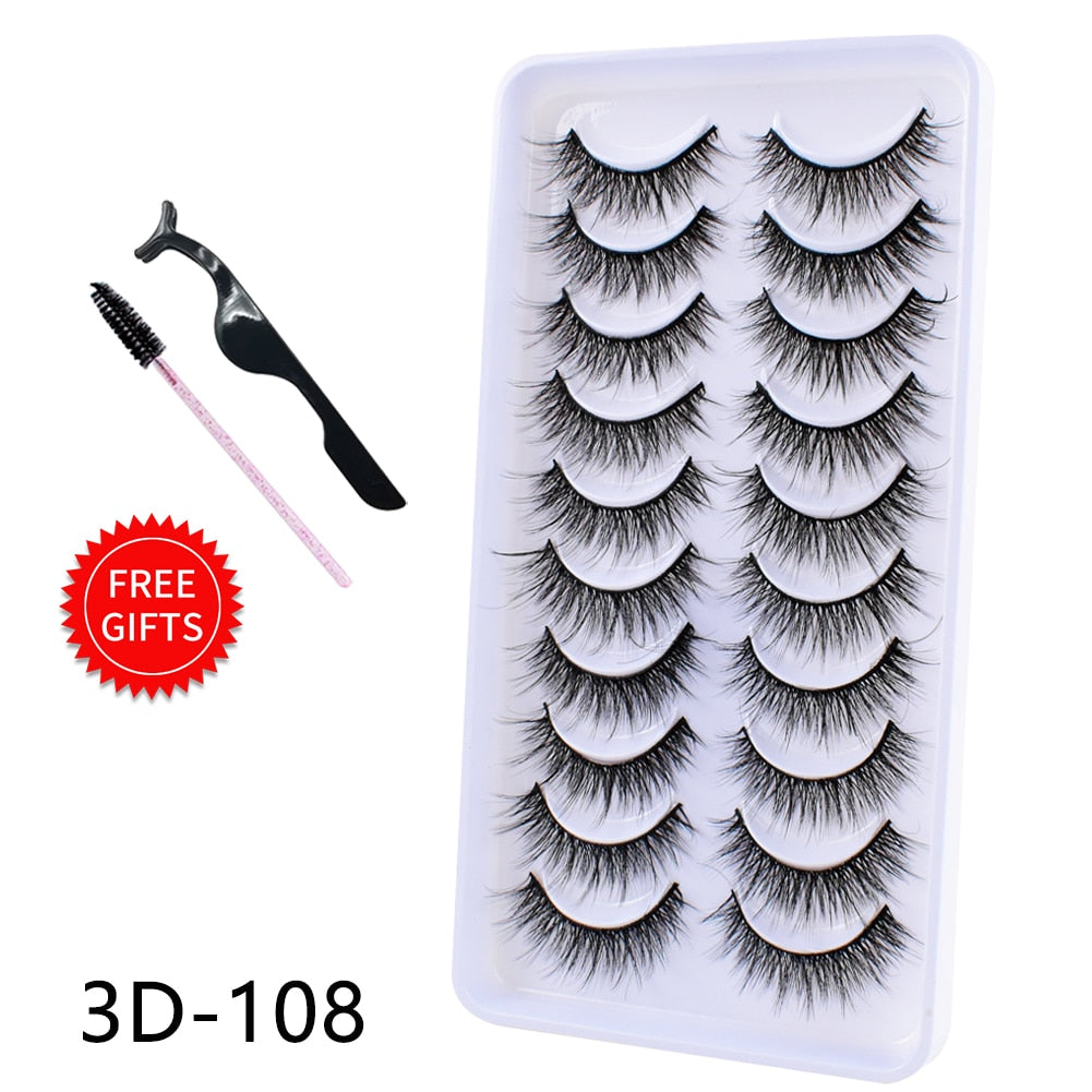 5/10Pairs 3D Mink Lashes Natural Eyelashes