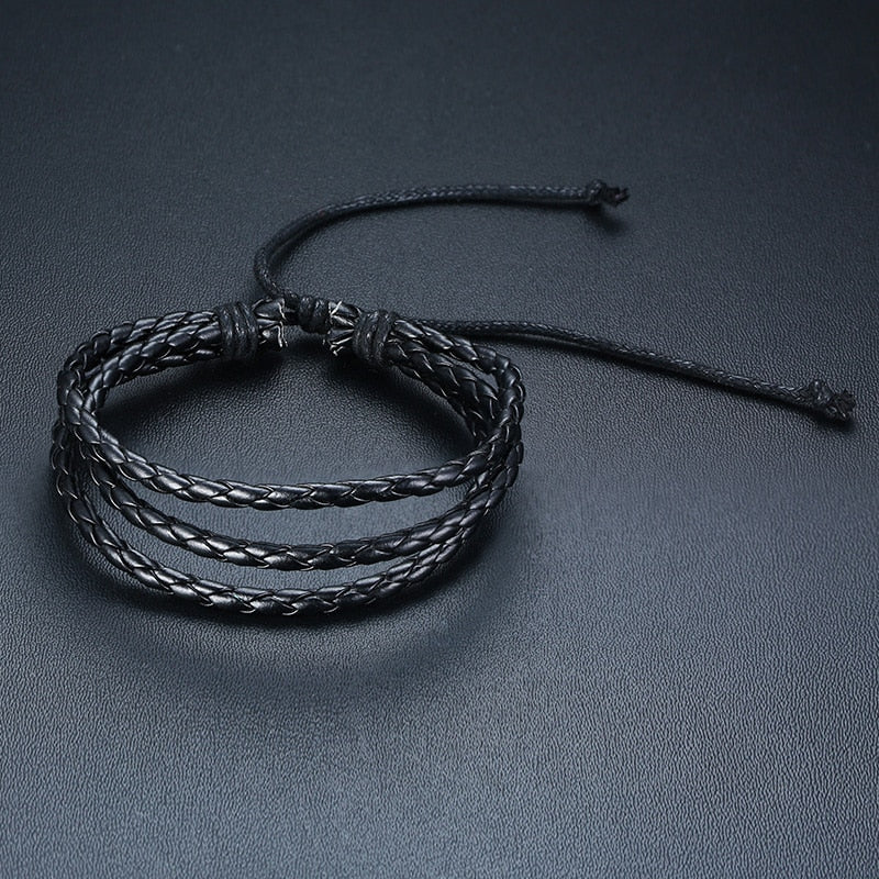 Vnox 4 pièces/ensemble de bracelets tressés