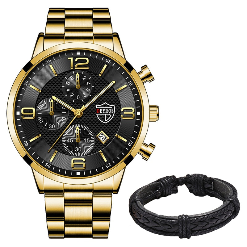 Luxury Mens Gold Bracelet & Watches