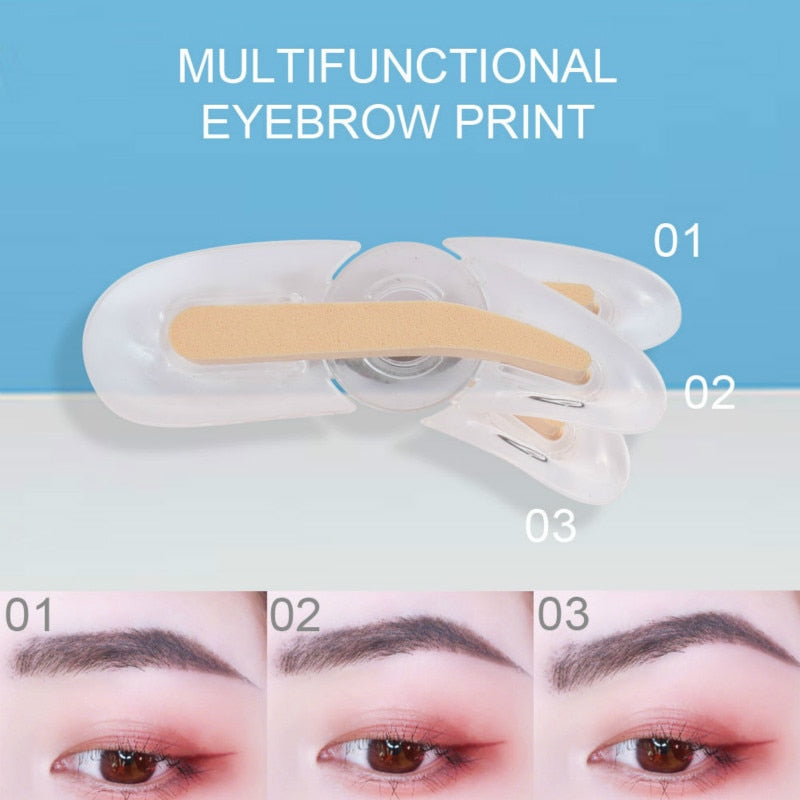 Adjustable Eyebrow Stamp Waterproof Long Lasting Eyebrow Cream Eye brow Enhancers Smooth Powder Palette Eye brow Pigment