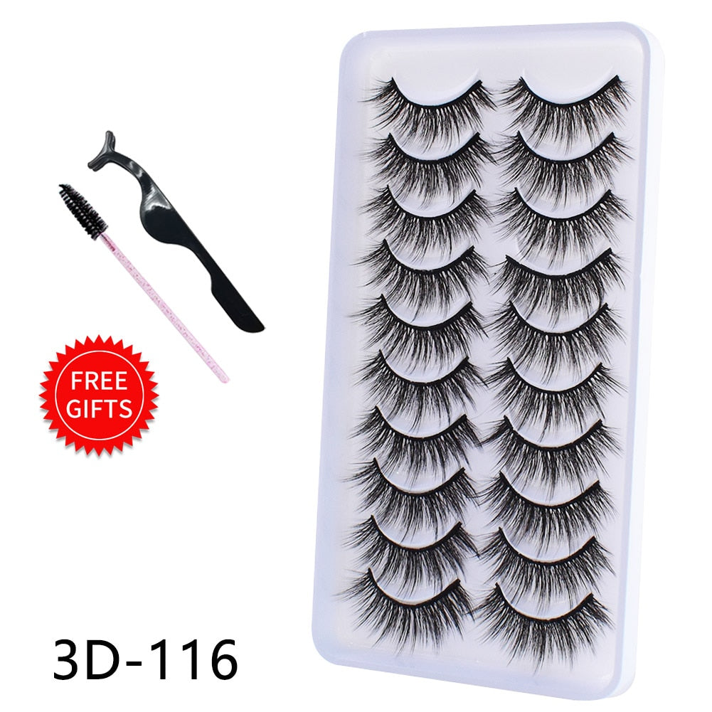 5/10Pairs 3D Mink Lashes Natural Eyelashes