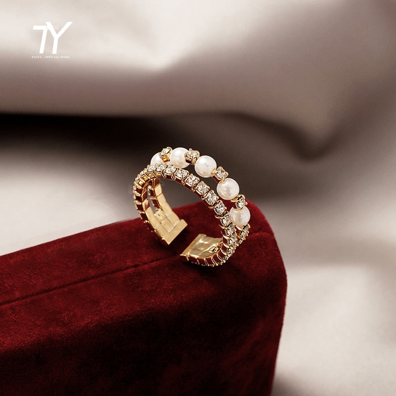 Luxury Zircon Gold Rings