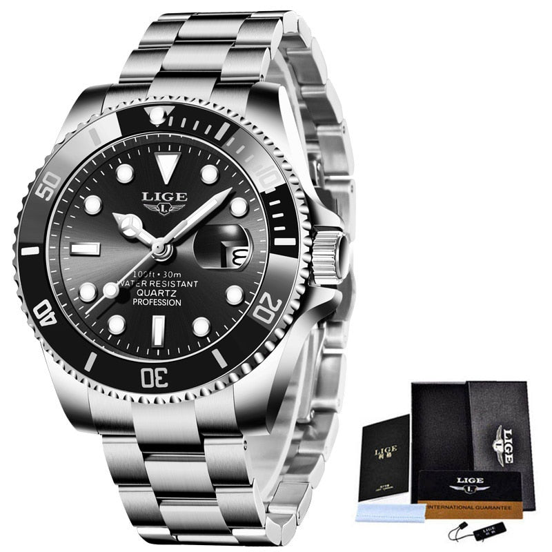 LIGE Top Brand Luxury Fashion Diver