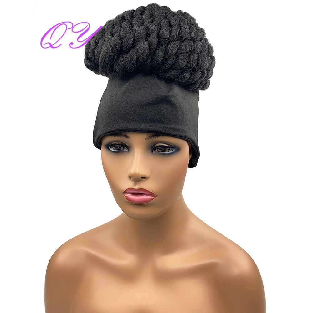 QY Hair Big Afro Kinky Curly Bandeau Perruques