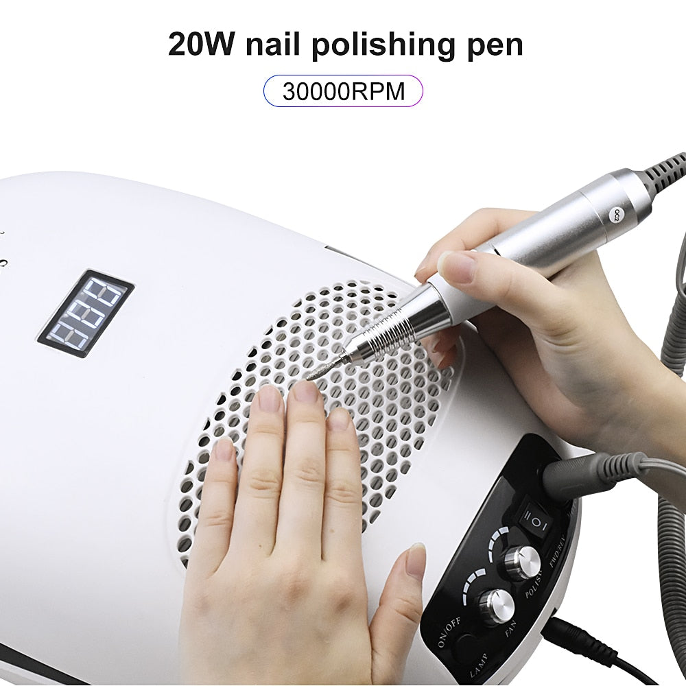 140W 3 IN 1 Nail Lamp Dryer Electric Nail Drill