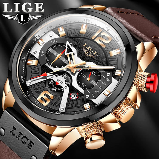 2022 New Mens Watches LIGE Top Brand