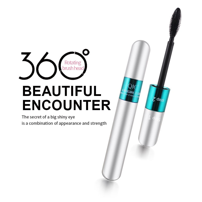 Mascara en fibre de soie 4d ​​imperméable et facile à sécher naturel doux long cils maquillage Mascara noir épais cils cosmétiques