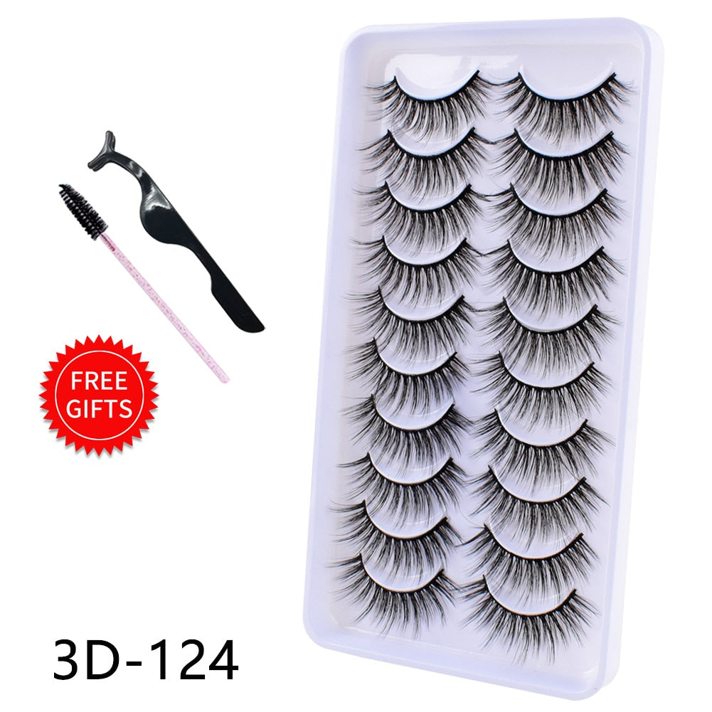 5/10Pairs 3D Mink Lashes Natural Eyelashes