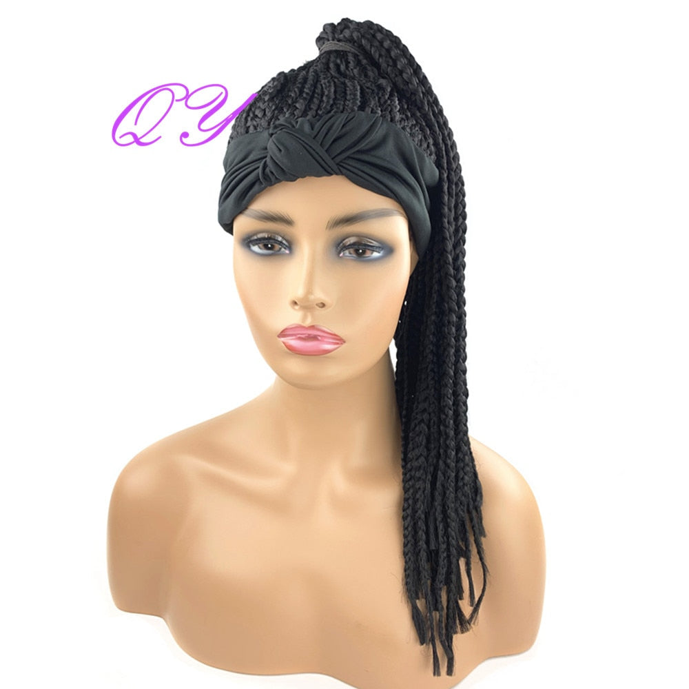 QY Hair Big Afro Kinky Curly Headband Wigs