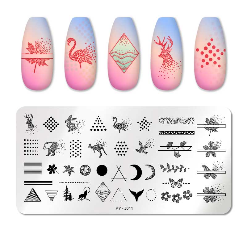 PICT YOU 12*6 cm Nail Art Modèles Estampage Plaque Conception Fleur Animal Verre Température Dentelle Timbre Modèles Plaques Image