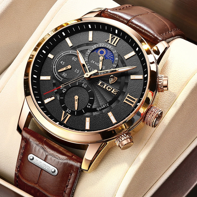 2022 LIGE Men Watches Top Brand Luxury