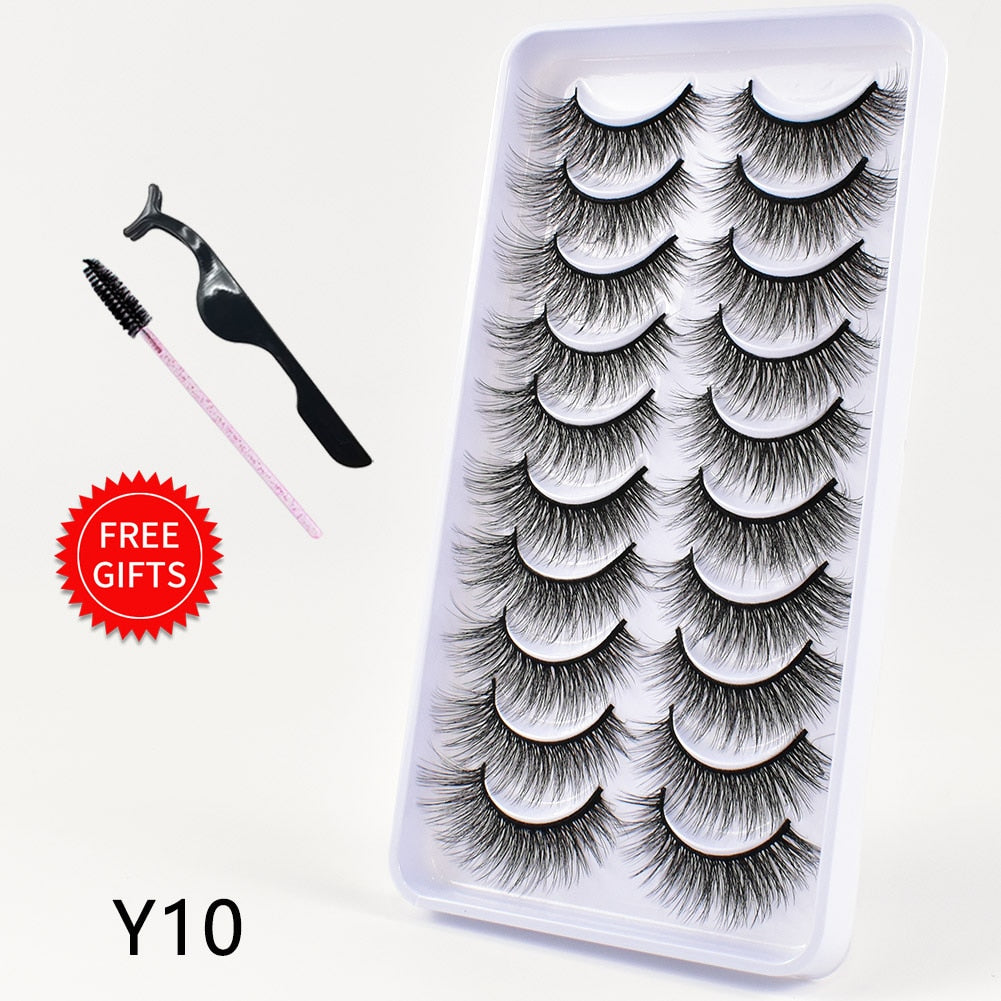 5/10Pairs 3D Mink Lashes Natural Eyelashes