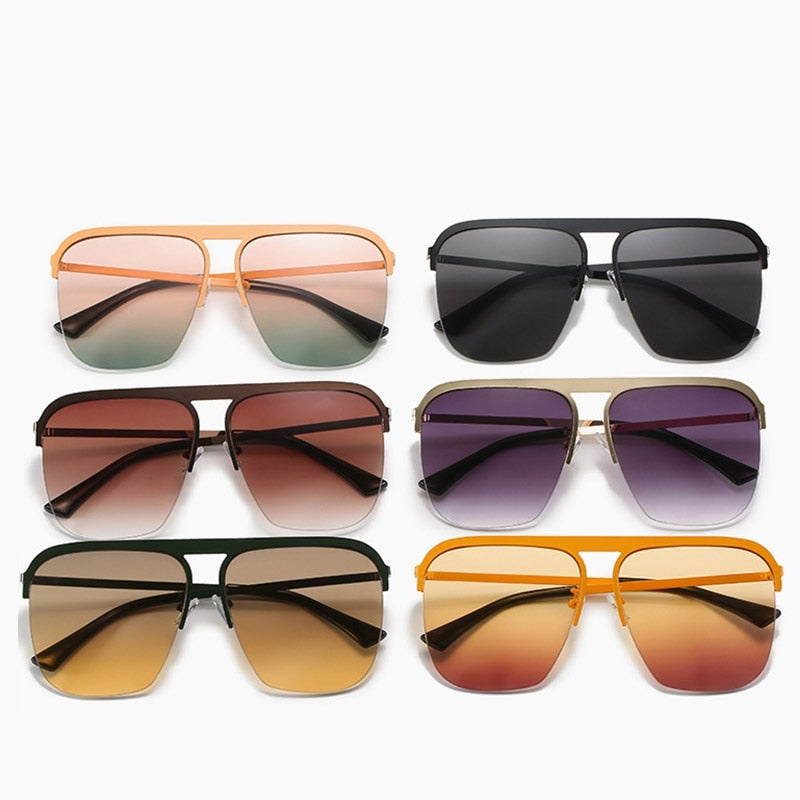 Luxury Women Square Sunglasses Oversized