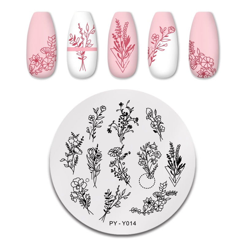 PICT YOU 12*6 cm Nail Art Modèles Estampage Plaque Conception Fleur Animal Verre Température Dentelle Timbre Modèles Plaques Image