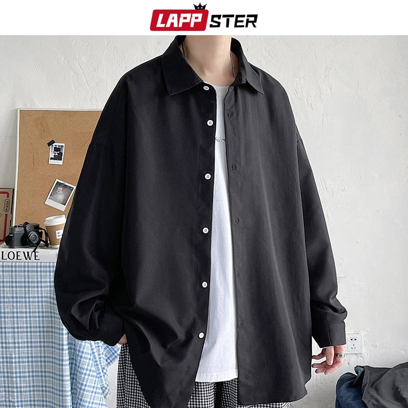 LAPPSTER Chemise oversize coréenne pour homme