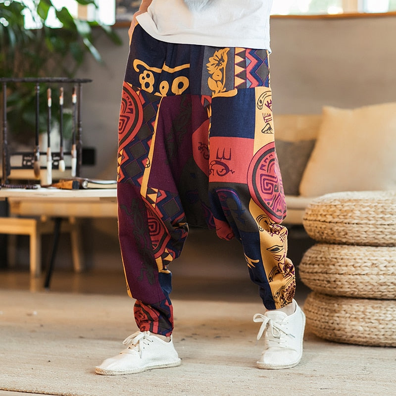 Harem Pants Men Solid