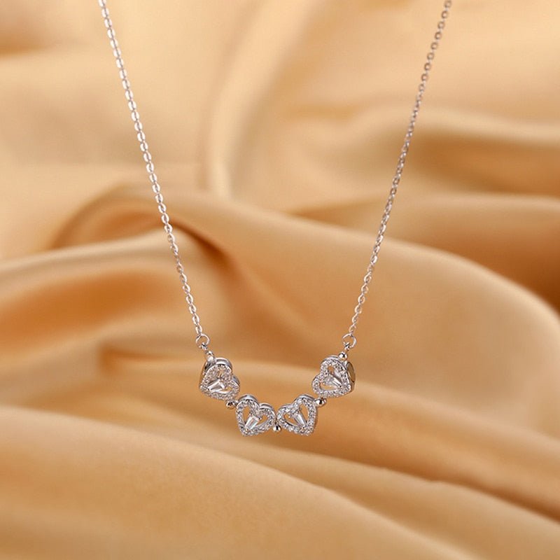 Retro Magnetic Folding Heart Necklace