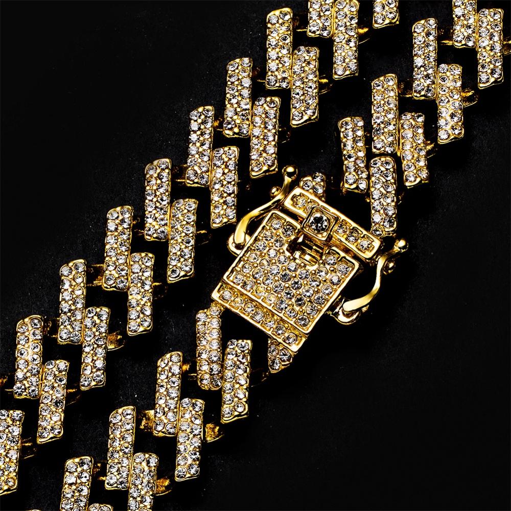 Iced Out Cuban Necklace Bracelet Men