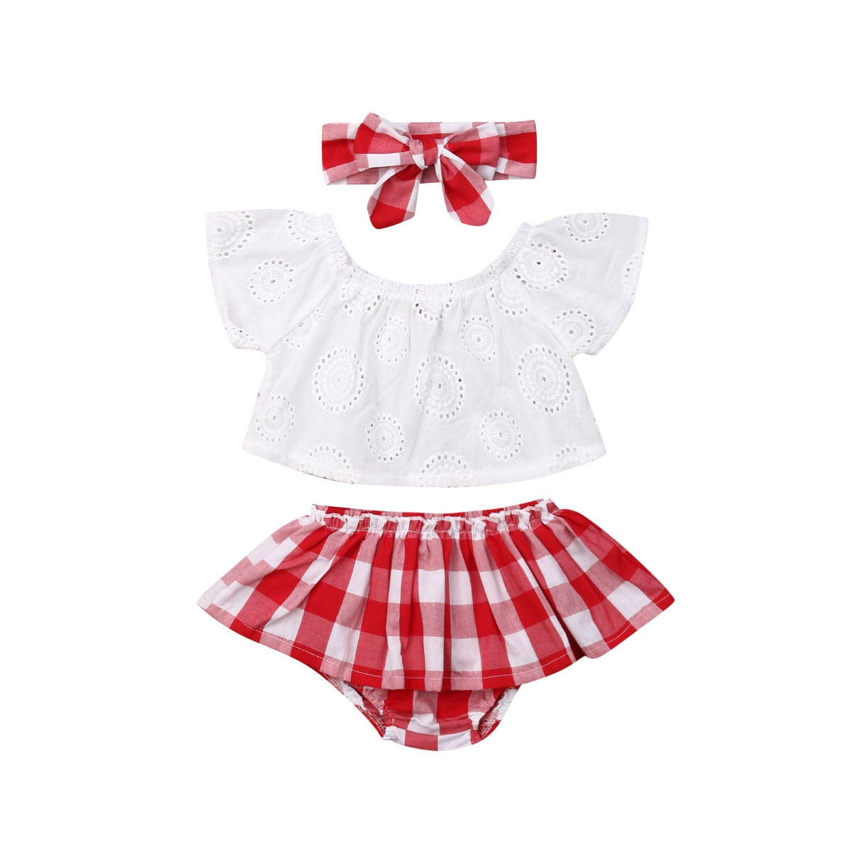 Lioraitiin 3Pcs Set 0-24M Newborn Baby Girl