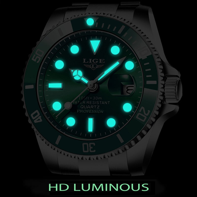 LIGE Top Brand Luxury Fashion Diver