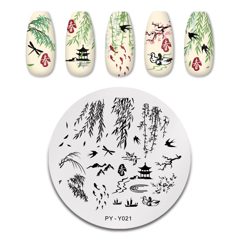 PICT YOU 12*6 cm Nail Art Modèles Estampage Plaque Conception Fleur Animal Verre Température Dentelle Timbre Modèles Plaques Image