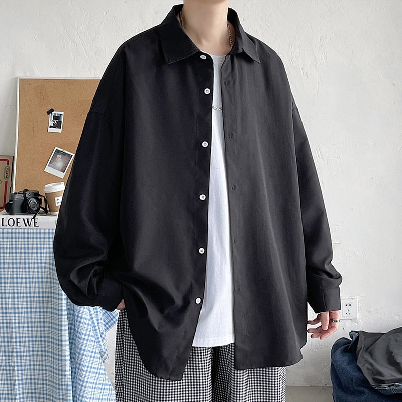 LAPPSTER Men Korean Oversized Shirt