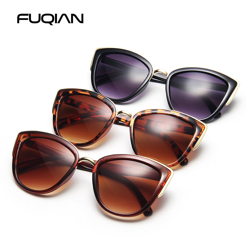 FUQIAN 2022 Cateye Women Sunglasses