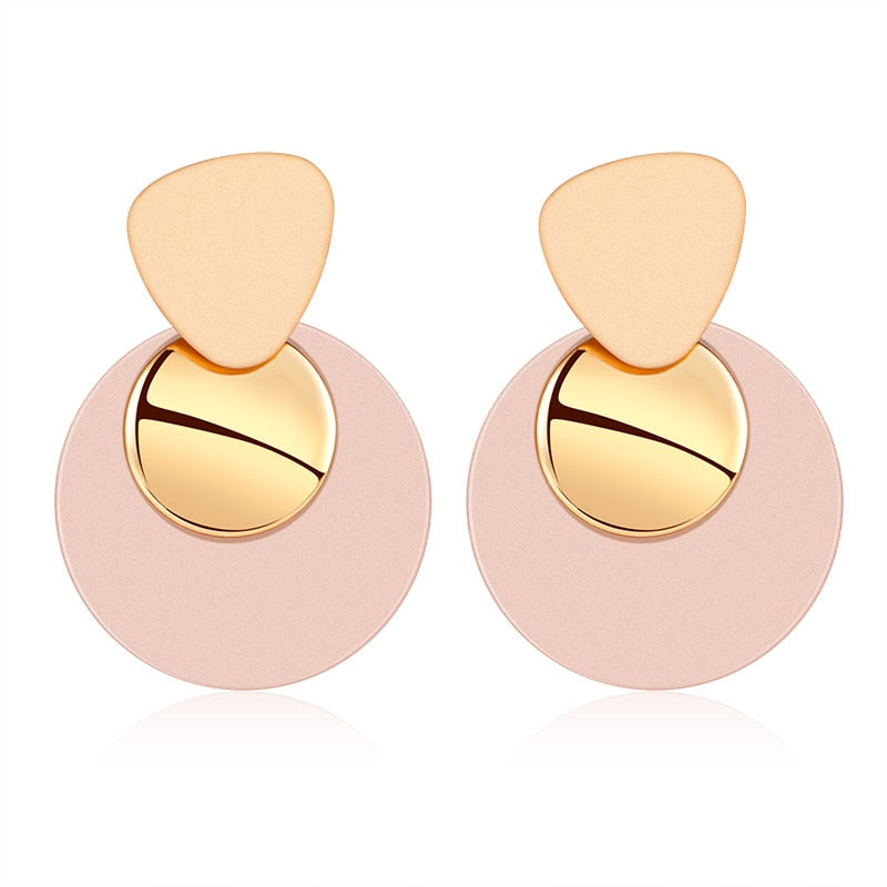 POXAM New Korean Round Earrings