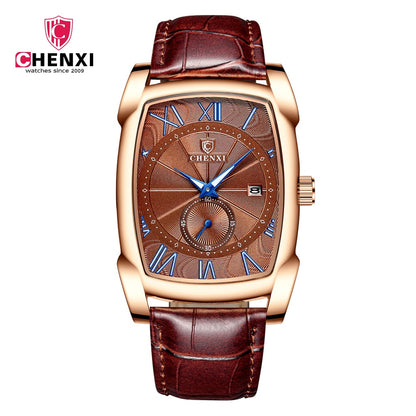 Luxury Retro Men Square Watches CHENXI