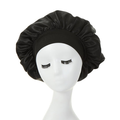 Women Night Sleep Hair Caps Silky Bonnet