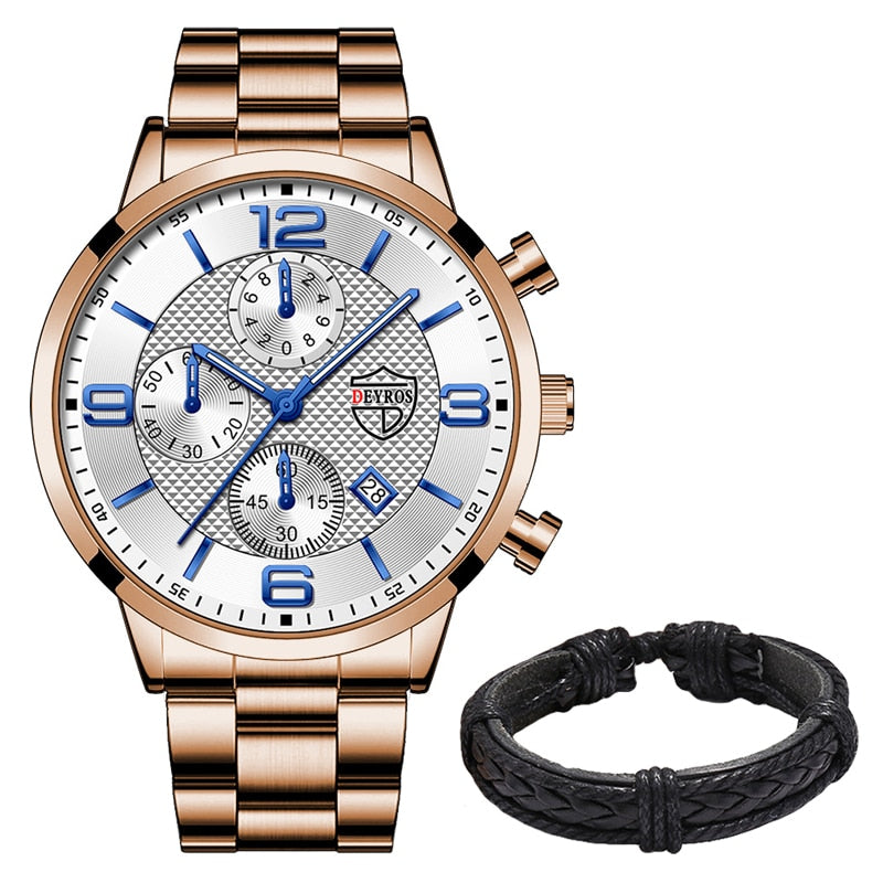 Luxury Mens Gold Bracelet & Watches