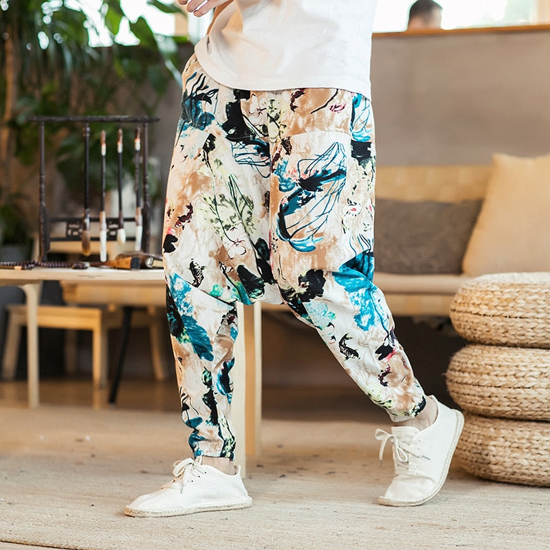 Harem Pants Men Solid