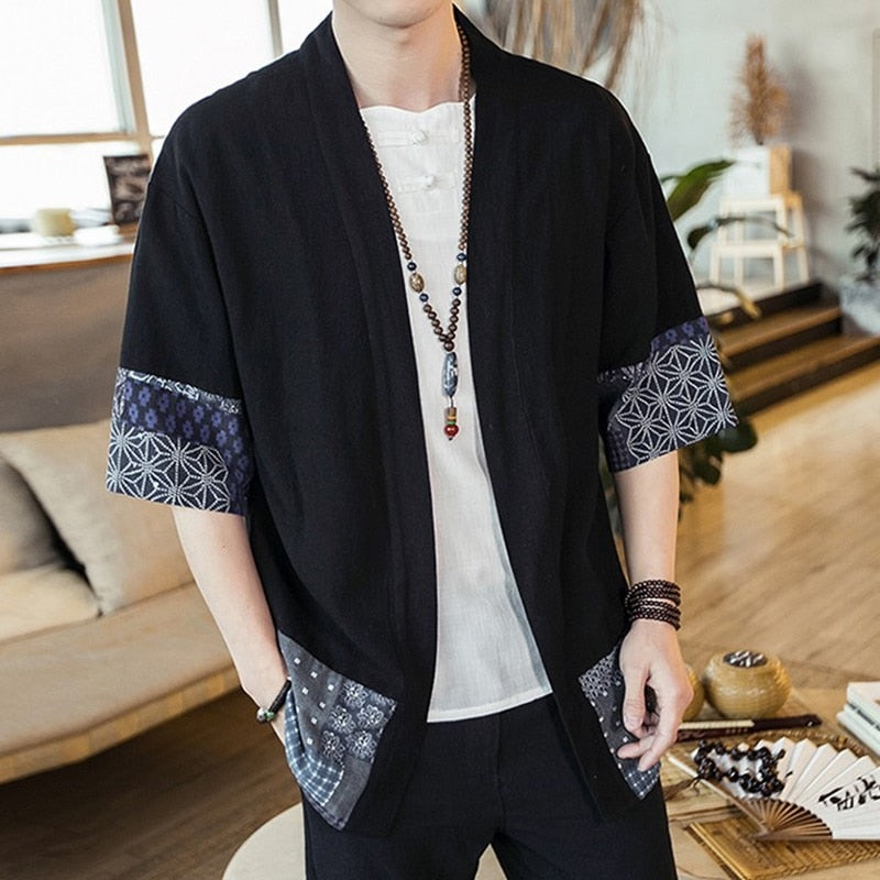 Japanese Men Cardigan Kimono