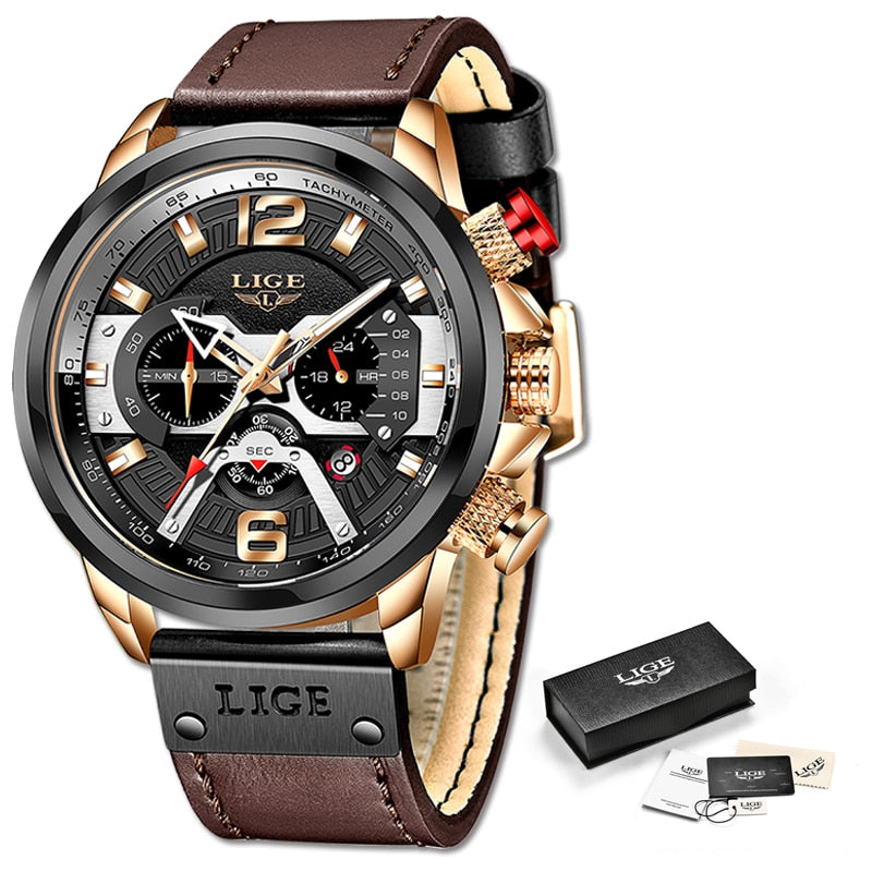 2022 New Mens Watches LIGE Top Brand